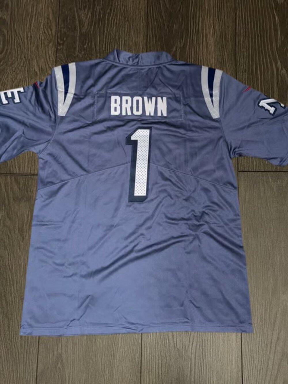 A.J. Brown Grey Vapor Stitched Jersey